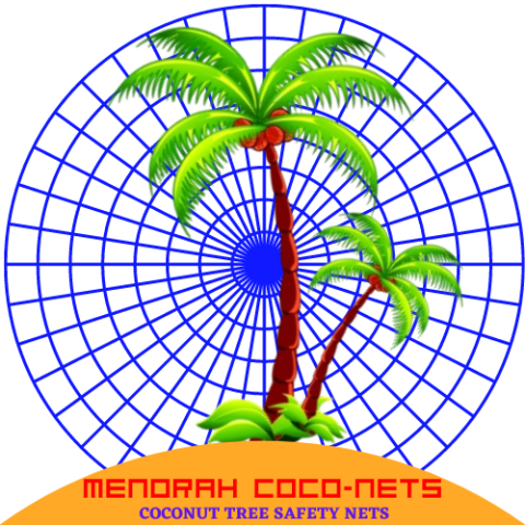 Coconut Tree Safety Nets / Coconut Tree Net / Coconut Nets / Coconut Catcher Net / Coconut Safety Net / Net for Coconut Tree / Coconut Tree Net Fixing in Bangalore | Call "Menorah CocoNets" - 6362539199