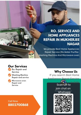 Ro. Service and home appliances repair in Mukherjee Nagar