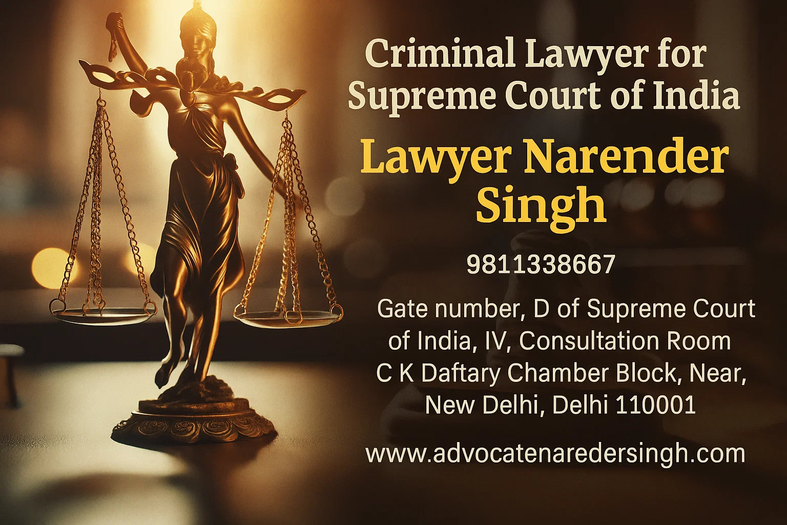Criminal Lawyer for Supreme Court of India-Lawyer Narender Singh