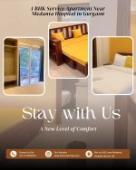 Peaceful 1BHK Serviced Apartment Near Medanta Hospital, Gurgaon