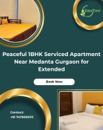 Flexible 1BHK Serviced Apartment Near Medanta Gurgaon for Short