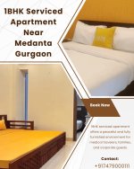 Comfort-Focused 1BHK Serviced Apartment Near Sector 38 Gurgaon