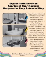 Comfortable 1BHK Serviced Apartment Near Medanta Gurgaon for Hassle-Free Long Stay