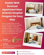 Well Furnished 1BHK Serviced Apartment Near Artemis Hospital Gurgaon for Easy Living