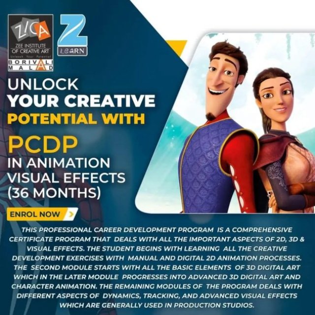 ZICA Animation institute Malad | 3D Animation, vfx Courses in Mumbai, India | Digital Marketing, Graphic Designing