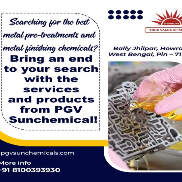 Get Best-in-class metal pre-treatment process from PGV Sun Chemicals