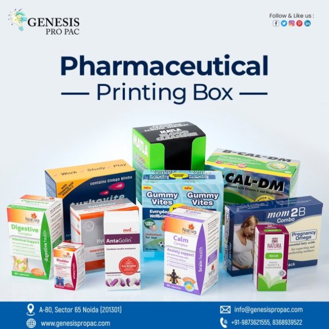 Pharmaceutical box printing manufacturer in Noida
