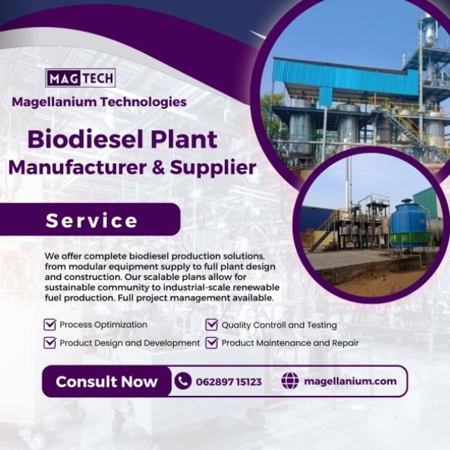 Magellanium Technologies - Biodiesel Plant Manufacturer & Supplier