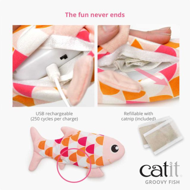 Catit India | Catit Groovy Fish Interactive Cat Toy
