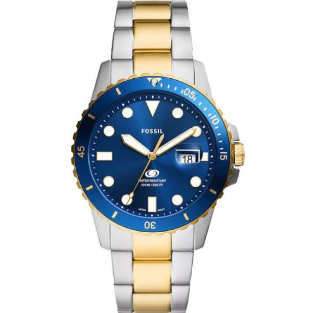 Fossil watches  - FOSSIL BLUE DIVE BLUE DIAL MEN 42MM - FS6034