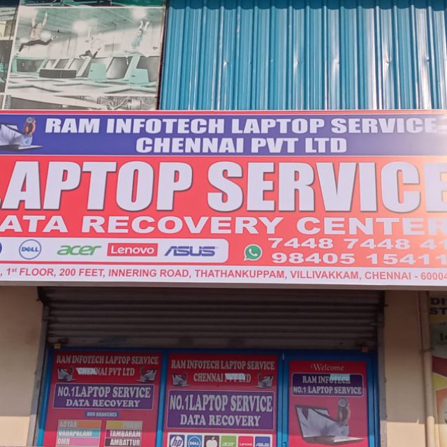 Raminfotech laptop service center in villivakkam