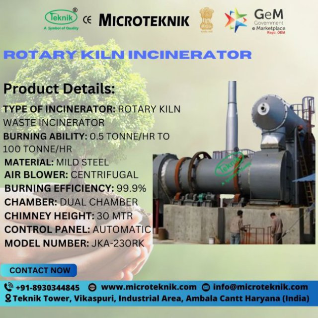 Rotary Kiln Incinerators Manufacturer in India