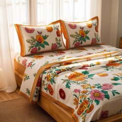 Cotton Printed Bedsheet Exporter Manufacturer in India